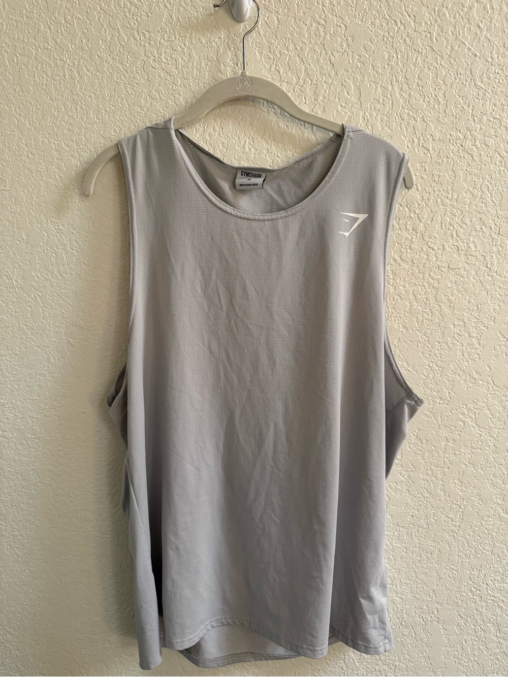 Gymshark Light Gray Men’s Muscle Tank - Sleeveless Performance Top